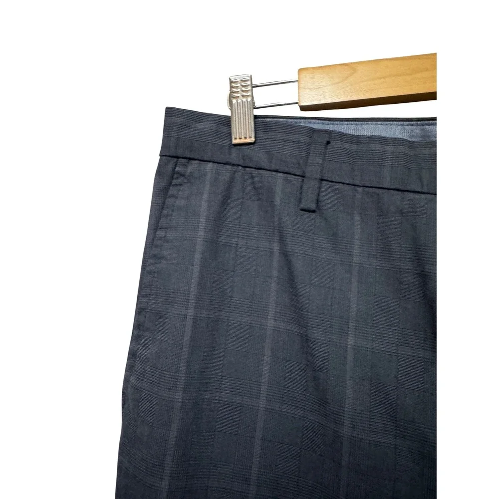 Banana Republic Aiden Fit Chinos Mens 33x32 Grey Excellent Windowpane Plaid Pant
